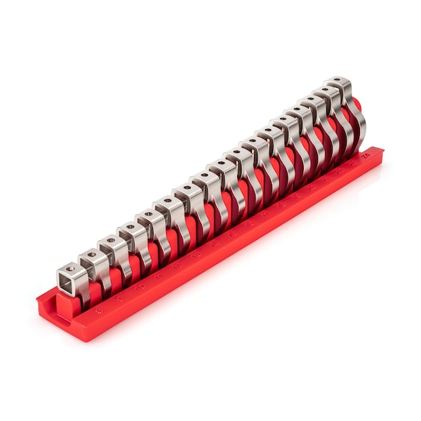 3/8 Inch Drive Crowfoot Wrench Set with Rack, 17-Piece (8-24 mm)